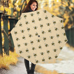 Vintage Bee Pattern Print Foldable Umbrella