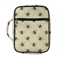 Vintage Bee Pattern Print Front Pocket Bible Bag