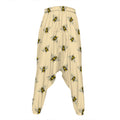 Vintage Bee Pattern Print Hammer Pants