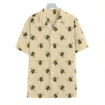 Vintage Bee Pattern Print Hawaiian Shirt