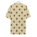 Vintage Bee Pattern Print Hawaiian Shirt