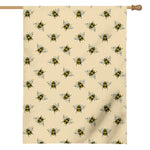 Vintage Bee Pattern Print House Flag