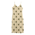Vintage Bee Pattern Print Jersey Midi Cami Dress