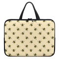 Vintage Bee Pattern Print Laptop Sleeve With Handle
