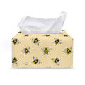 Vintage Bee Pattern Print Leather Tissue Box Cover