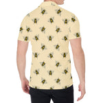 Vintage Bee Pattern Print Men's Shirt