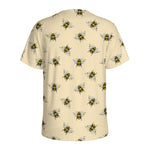 Vintage Bee Pattern Print Men's Sports T-Shirt