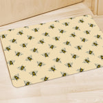 Vintage Bee Pattern Print Polyester Doormat