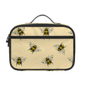 Vintage Bee Pattern Print Portable Lunch Bag