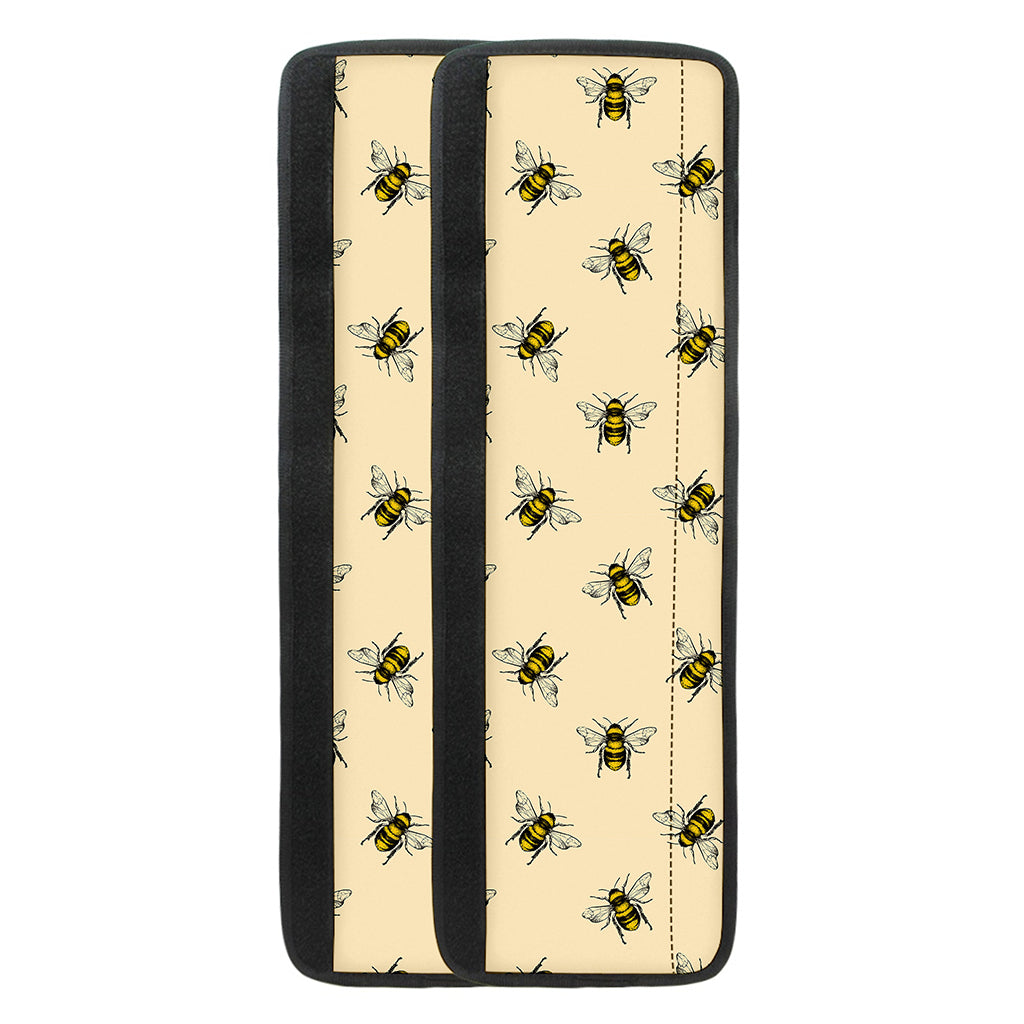 Vintage Bee Pattern Print Refrigerator Handle Covers