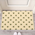 Vintage Bee Pattern Print Rubber Doormat