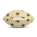 Vintage Bee Pattern Print Rugby Ball
