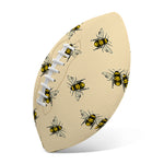 Vintage Bee Pattern Print Rugby Ball