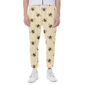 Vintage Bee Pattern Print Joggers