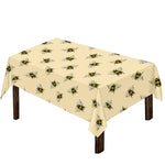 Vintage Bee Pattern Print Tablecloth
