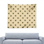 Vintage Bee Pattern Print Tapestry