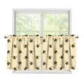Vintage Bee Pattern Print Tier Curtains