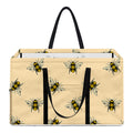 Vintage Bee Pattern Print Utility Tote Bag