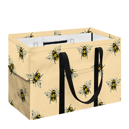 Vintage Bee Pattern Print Utility Tote Bag