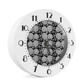 Vintage Black And White Floral Print Alarm Clock