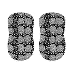 Vintage Black And White Floral Print Bar Stool Covers