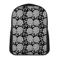 Vintage Black And White Floral Print Casual Backpack