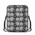 Vintage Black And White Floral Print Rectangular Crossbody Bag