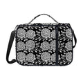 Vintage Black And White Floral Print Shoulder Strap Bible Bag