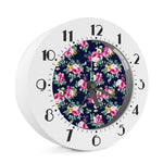 Vintage Blossom Floral Pattern Print Alarm Clock