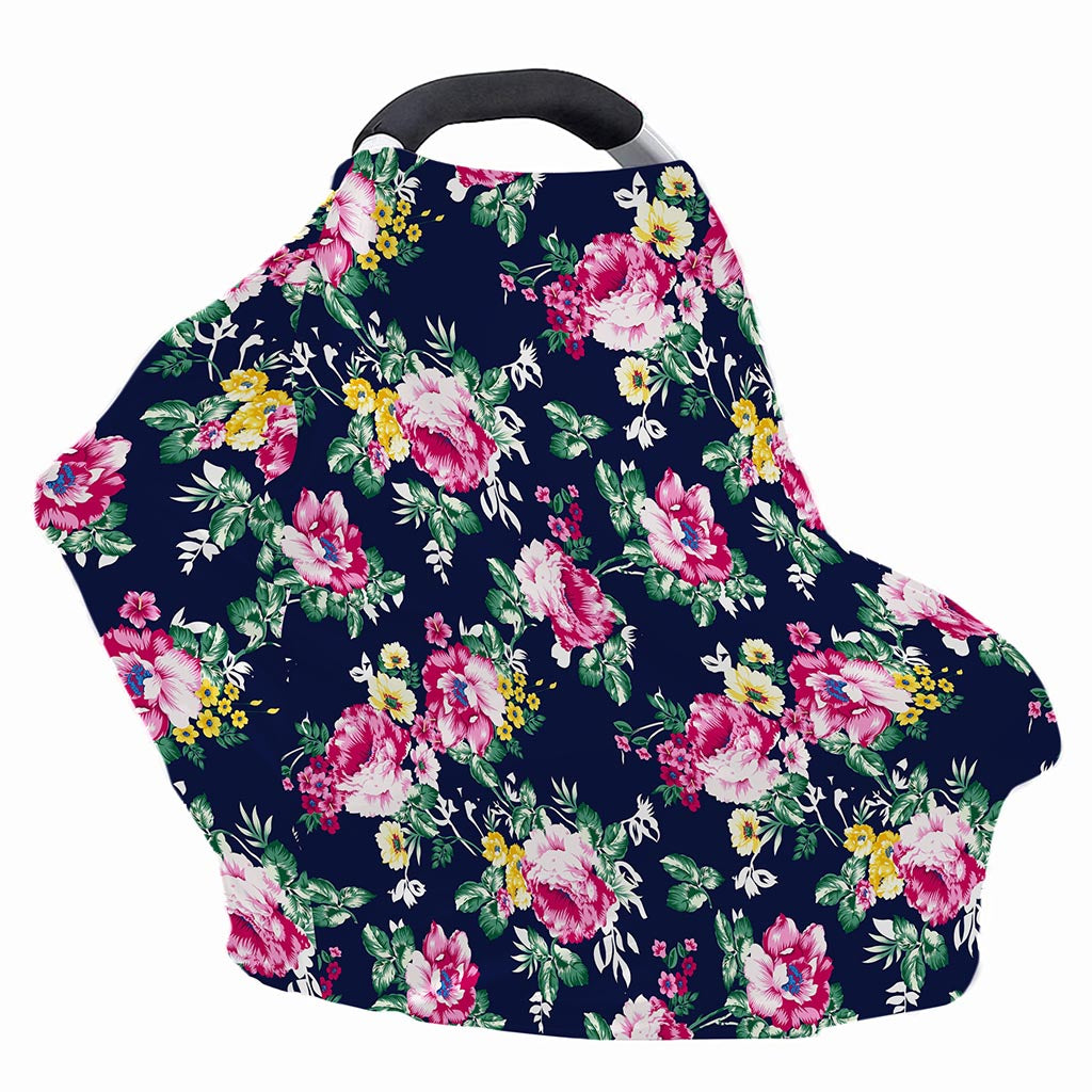 Vintage Blossom Floral Pattern Print Baby Seat Cover
