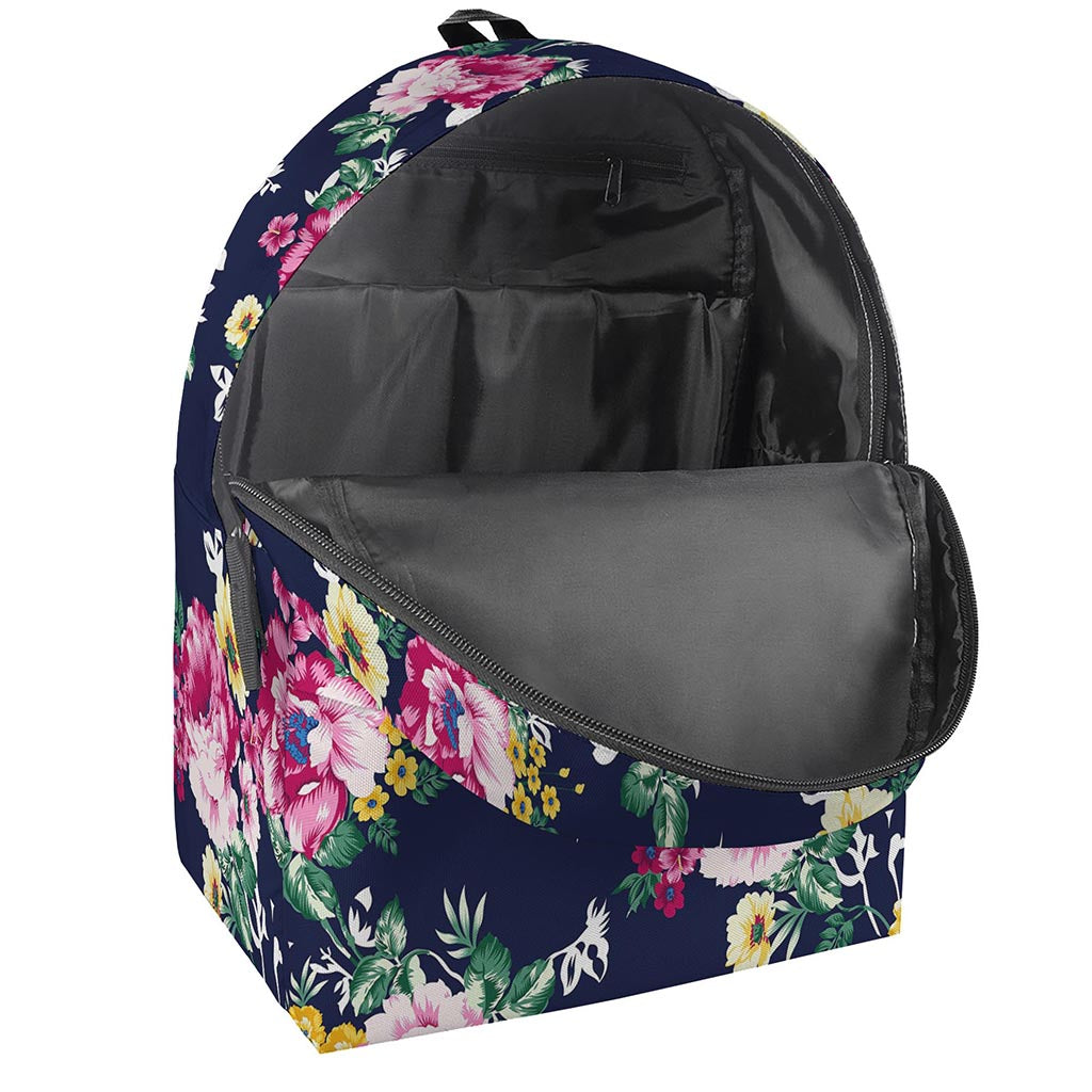 Vintage Blossom Floral Pattern Print Backpack