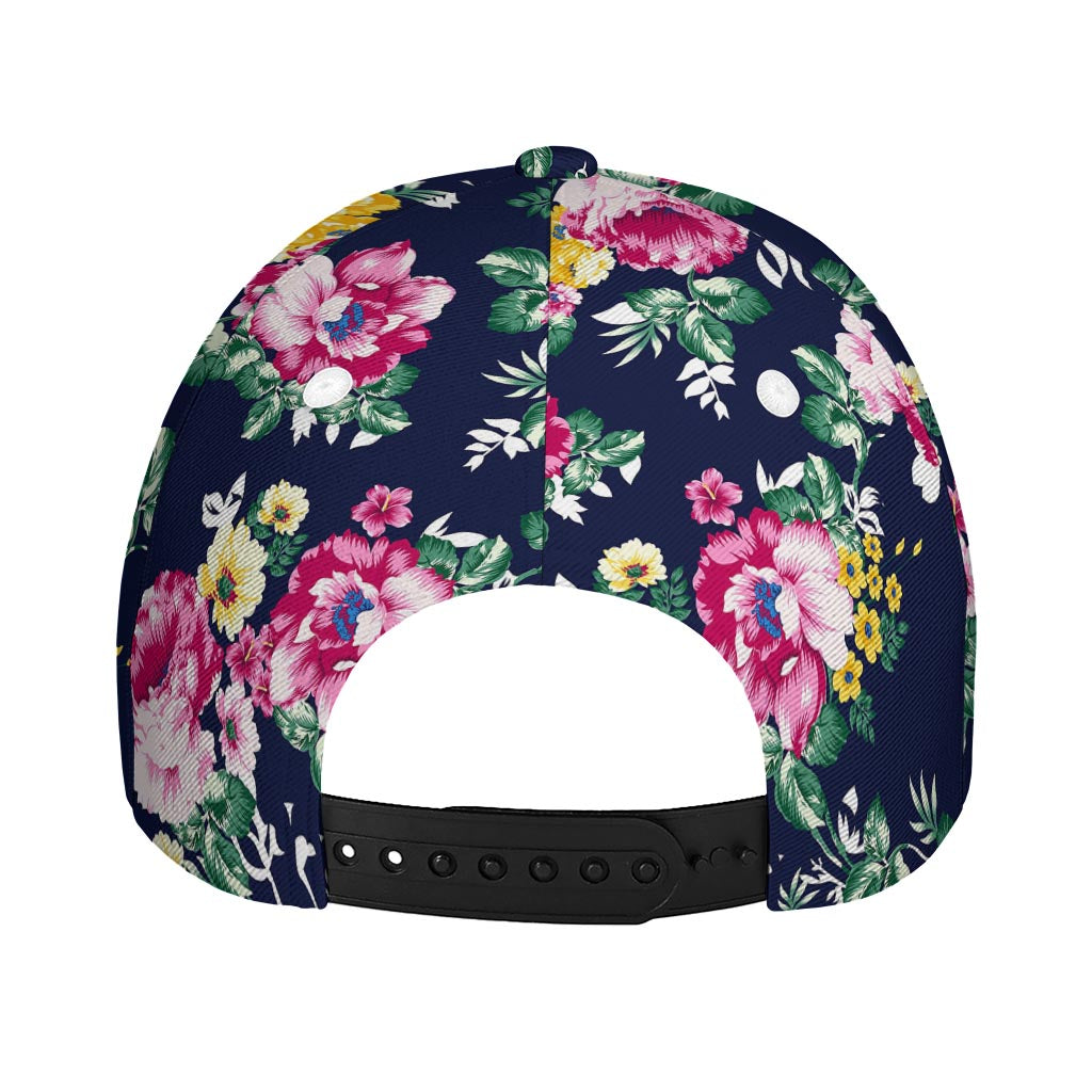 Vintage Blossom Floral Pattern Print Baseball Cap