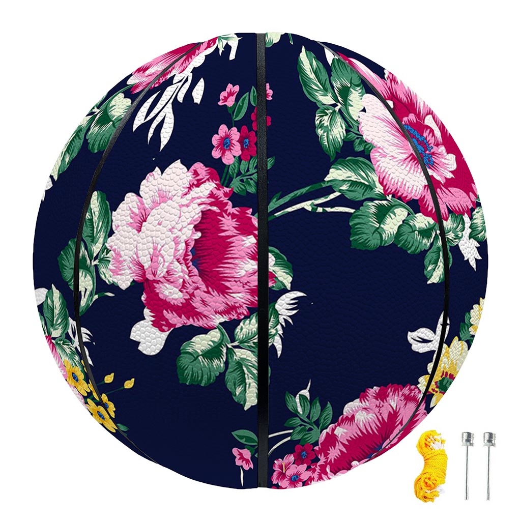 Vintage Blossom Floral Pattern Print Basketball