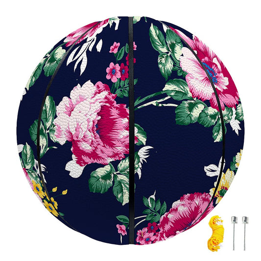 Vintage Blossom Floral Pattern Print Basketball