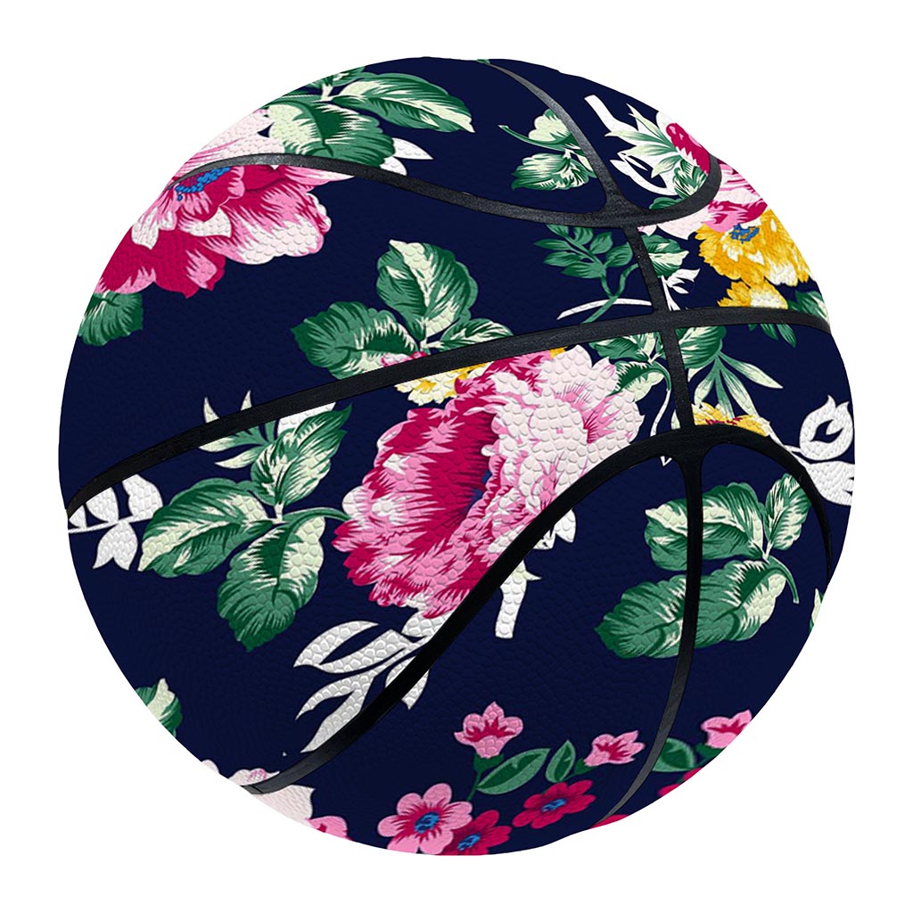 Vintage Blossom Floral Pattern Print Basketball