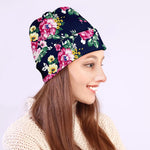 Vintage Blossom Floral Pattern Print Beanie