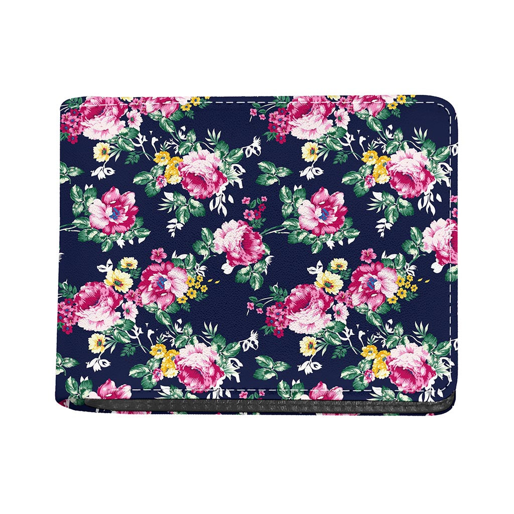 Vintage Blossom Floral Pattern Print Bifold Wallet