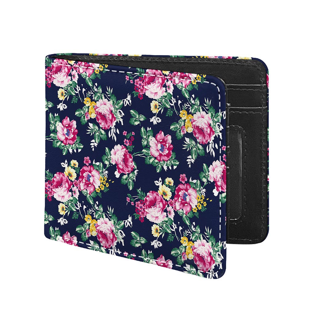 Vintage Blossom Floral Pattern Print Bifold Wallet