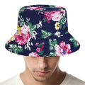 Vintage Blossom Floral Pattern Print Bucket Hat