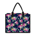 Vintage Blossom Floral Pattern Print Canvas Tote Bag