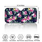 Vintage Blossom Floral Pattern Print Car Windshield Sun Shade