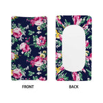 Vintage Blossom Floral Pattern Print Changing Pad Cover