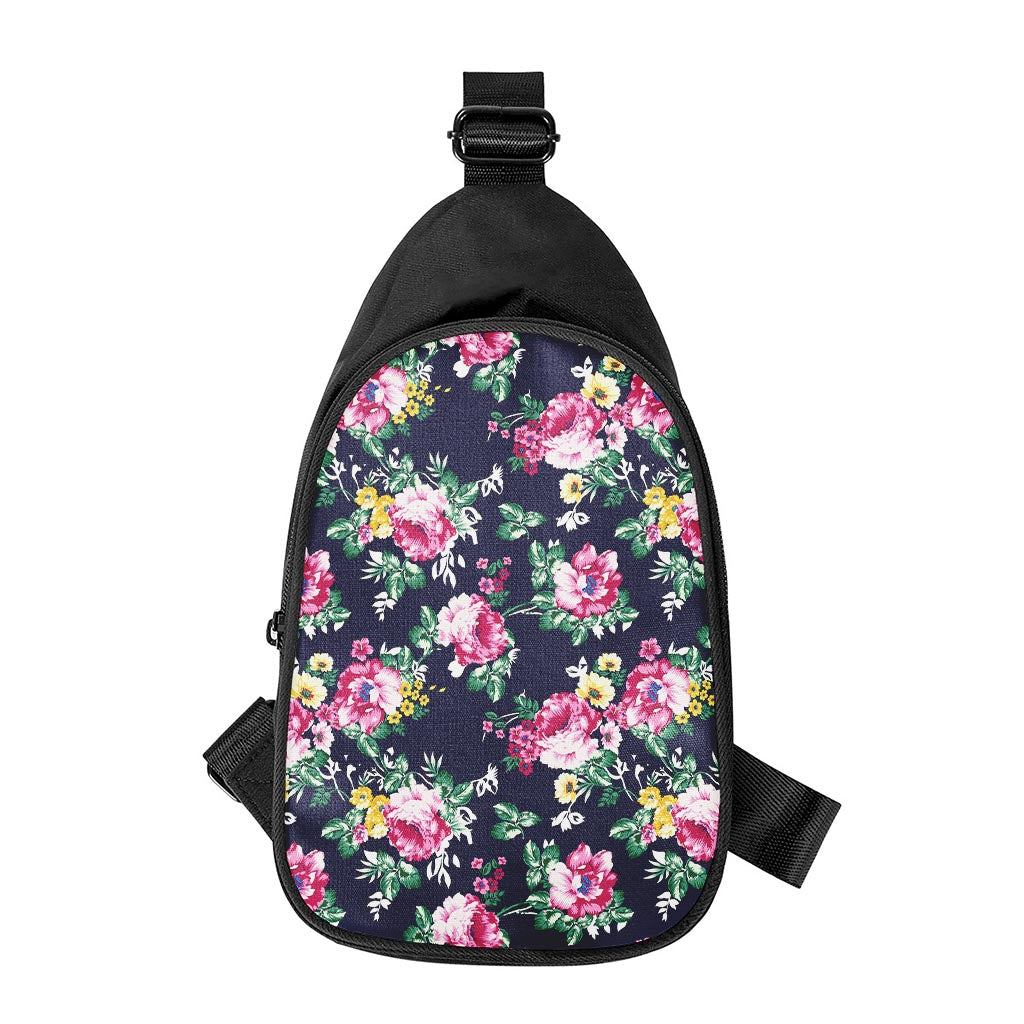 Vintage Blossom Floral Pattern Print Chest Bag