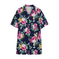 Vintage Blossom Floral Pattern Print Cotton Hawaiian Shirt