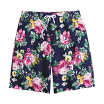 Vintage Blossom Floral Pattern Print Cotton Shorts