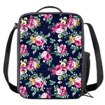 Vintage Blossom Floral Pattern Print Crossbody Lunch Bag