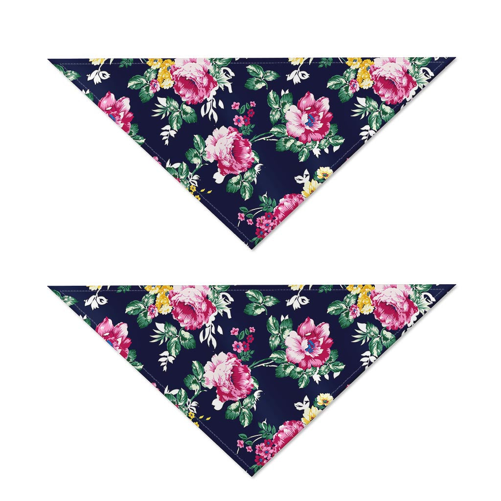 Vintage Blossom Floral Pattern Print Dog Bandana