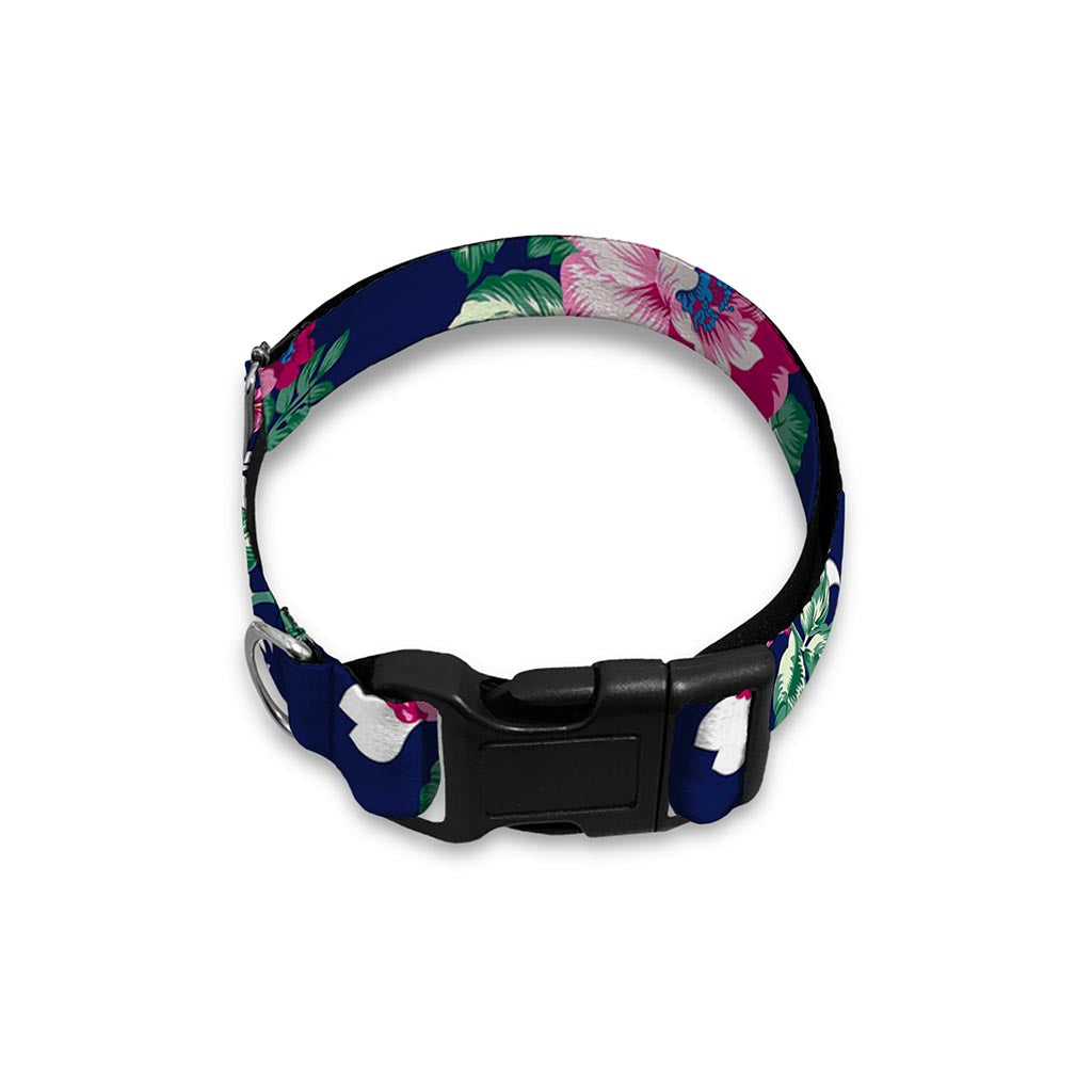 Vintage Blossom Floral Pattern Print Dog Collar