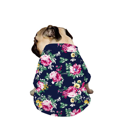 Vintage Blossom Floral Pattern Print Dog Zip Up Jacket
