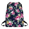 Vintage Blossom Floral Pattern Print Drawstring Backpack